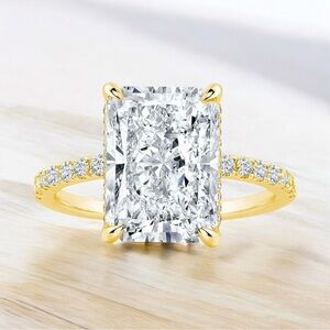 Effinny 3.5ct Radiant CZ Engagement Ring